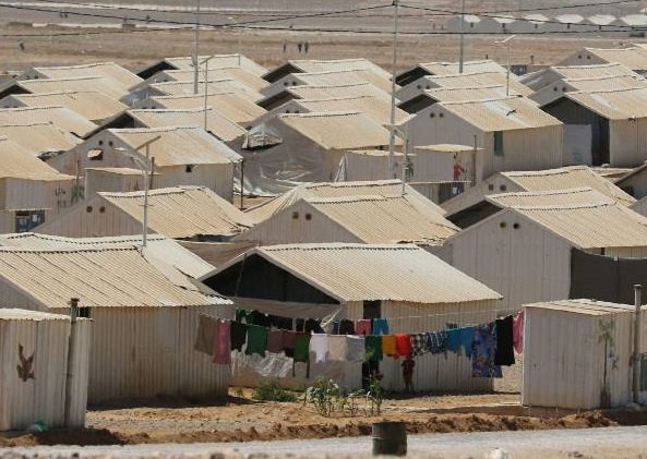 Camp de réfugiés à la frontière jordano-syrienne. D. R.